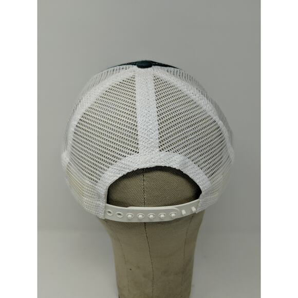 Mens KTA Kansas Trapshooters Association Hat Meshback Snapback Green & White - Picture 5 of 11